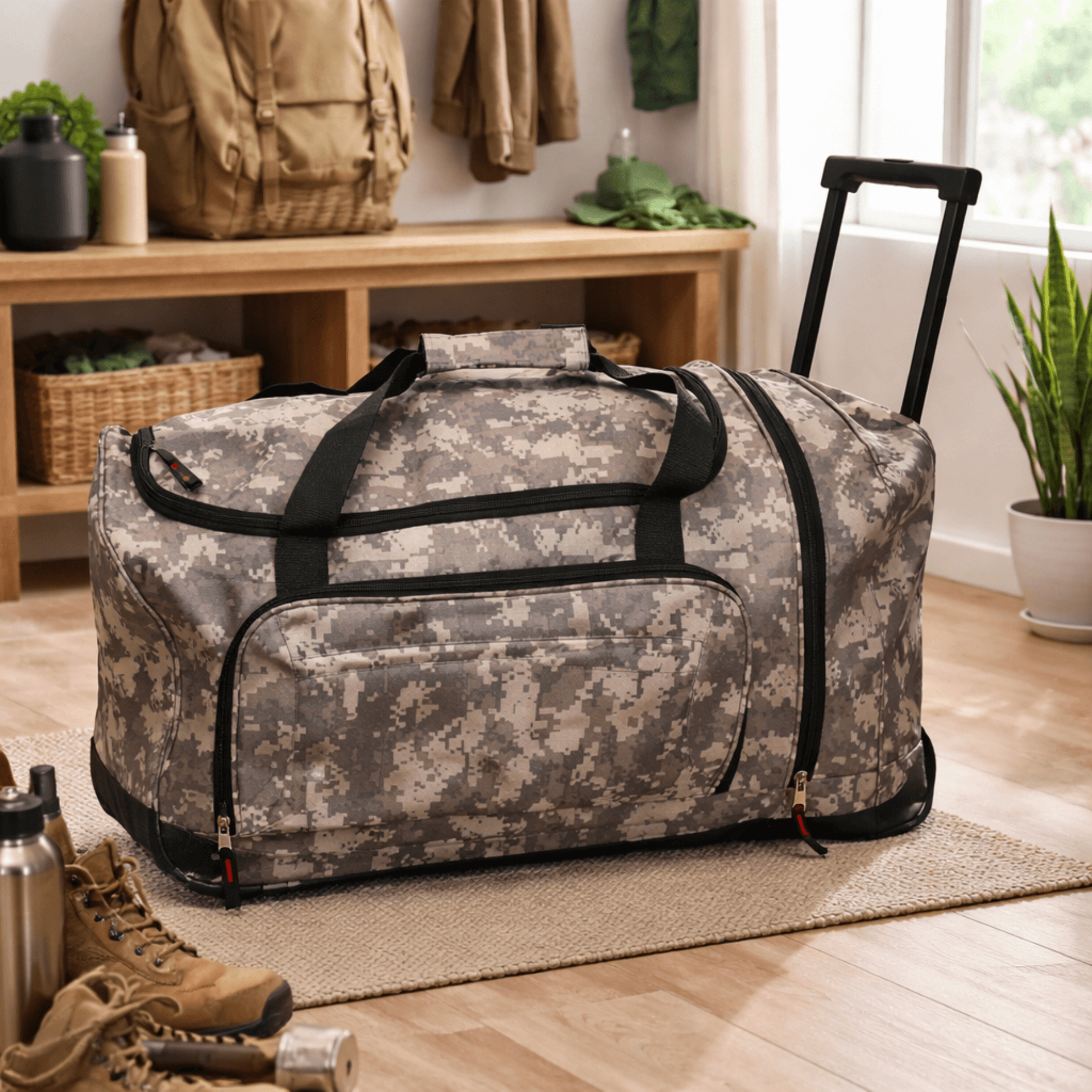 Tactical Survival Bag With Wheels Emergency Gear