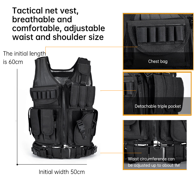 6000D Nylon Tactical Multi-Pocket Hunting Gear Vest