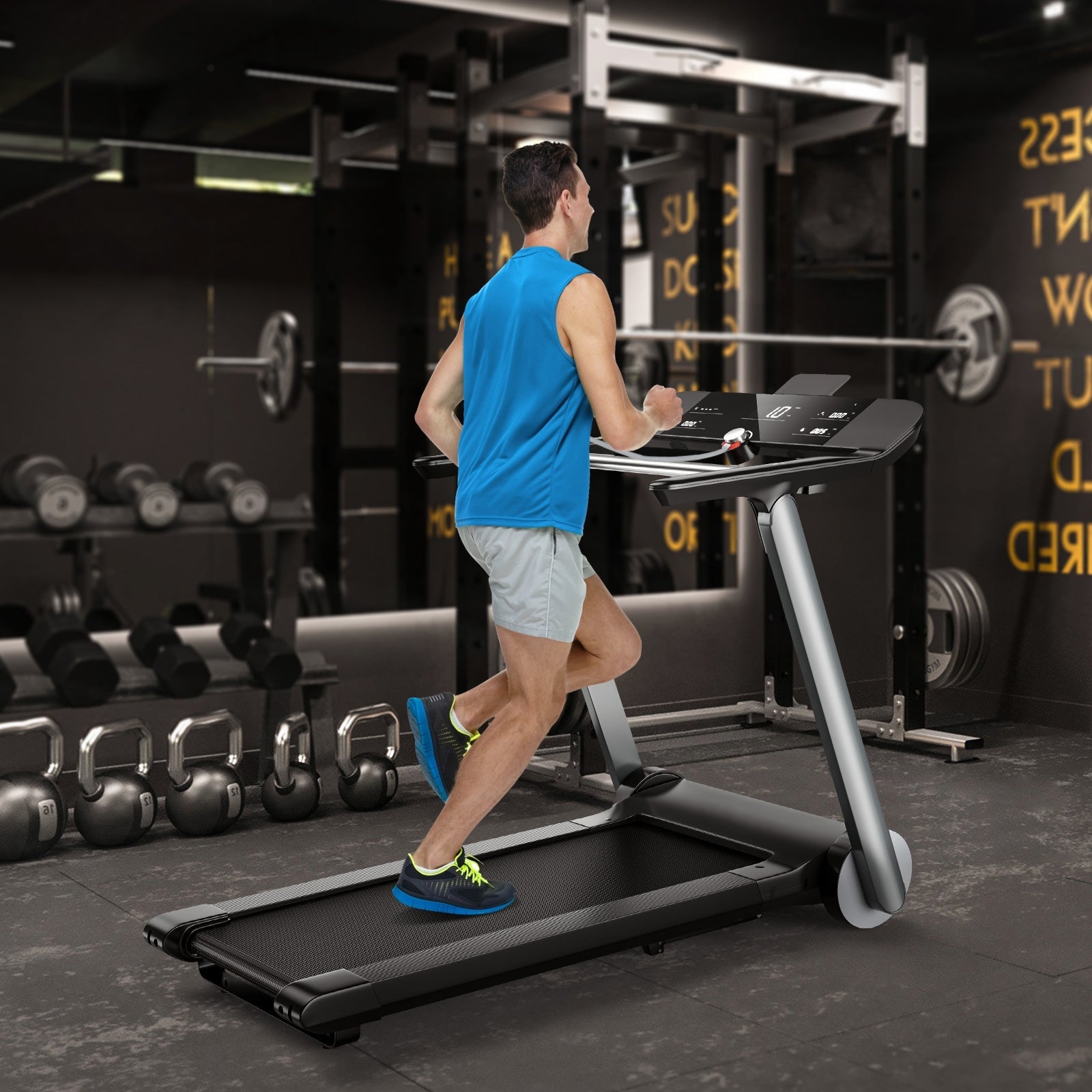 Italian Folding Treadmill With Heart Rate Belt Included