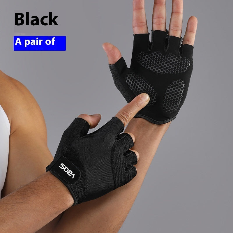 Half-Finger Fitness Gloves Anti-Slip Weightlifting Training