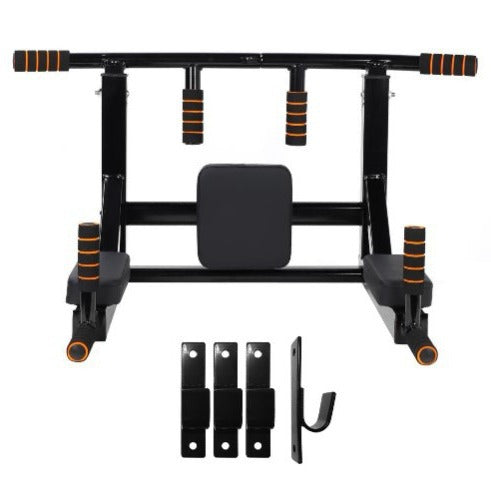Wall-Mounted Sandbag Rack Pull-Up Parallel Bar Station