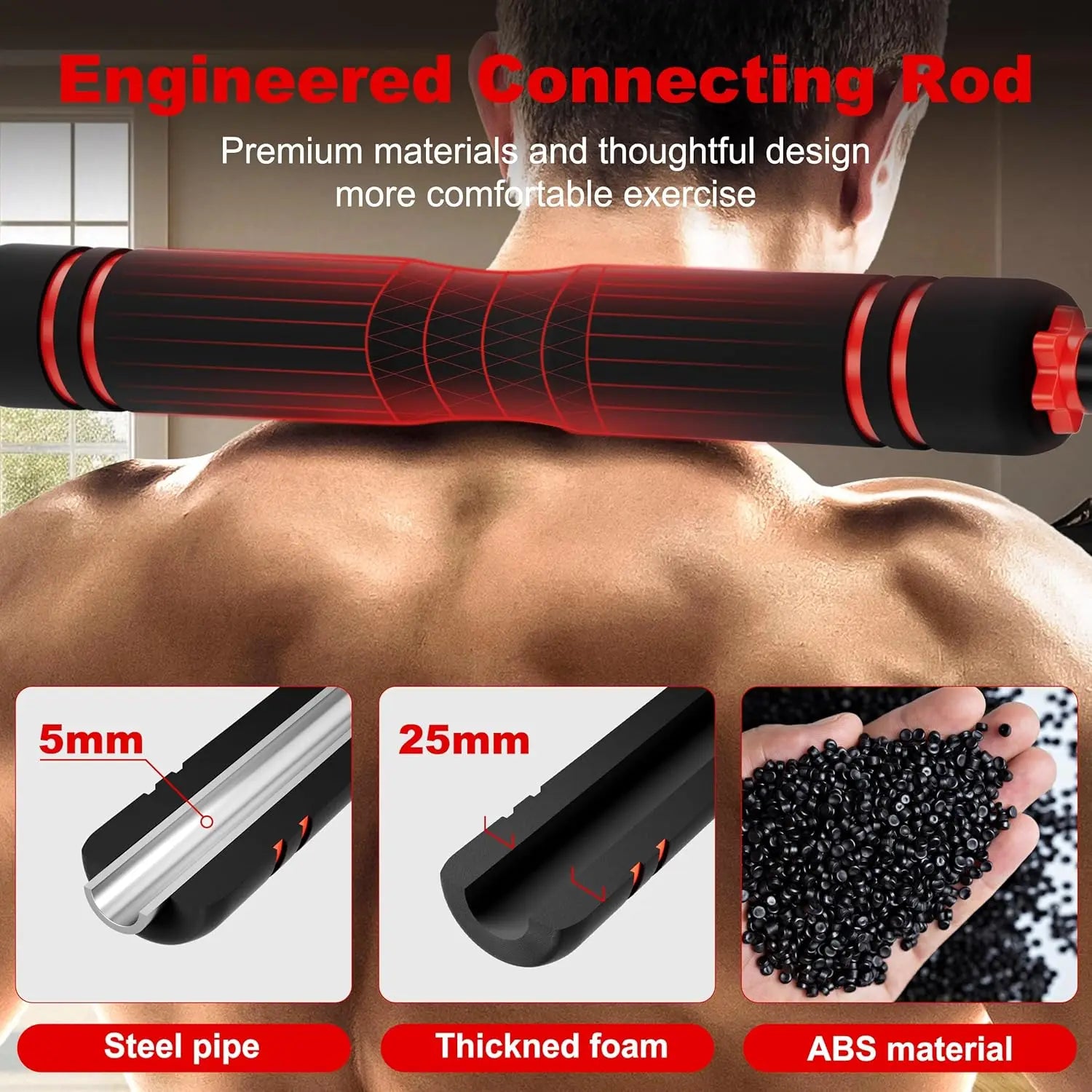 5-in-1 Adjustable Dumbbell Barbell Kettlebell Home Gym Set