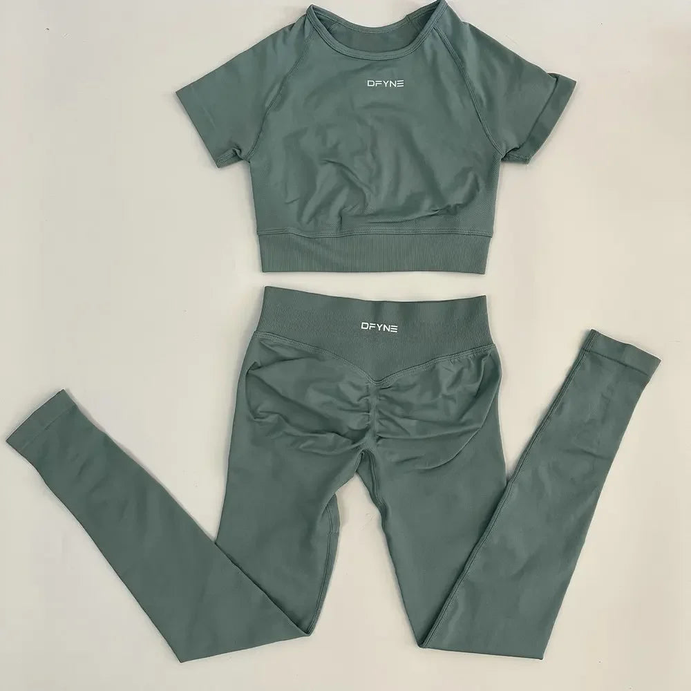 Women's 2 Piece Yoga Fitness Activewear Outfit Set