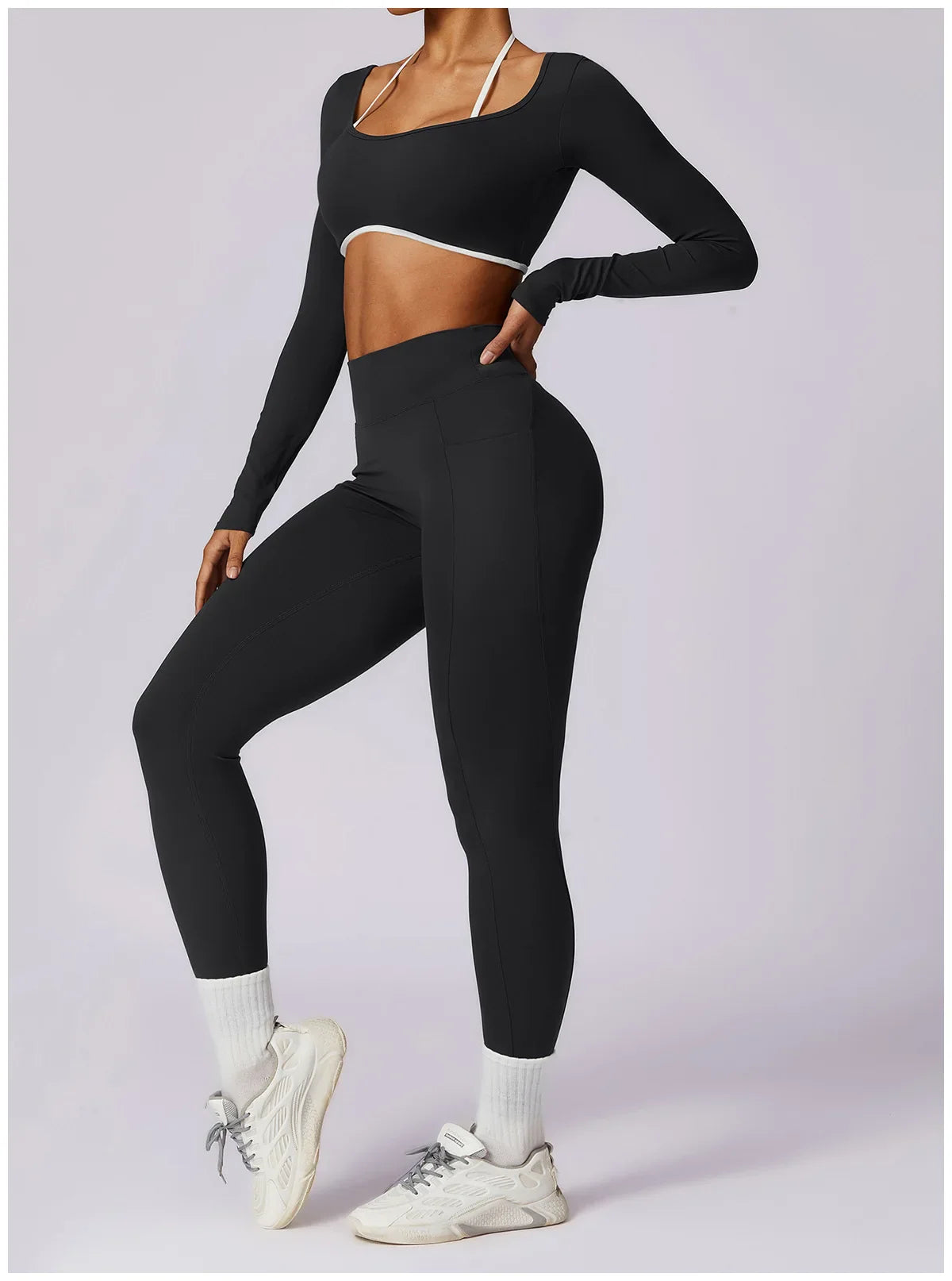 Spring Yoga Dance Performance Activewear Outfit Set