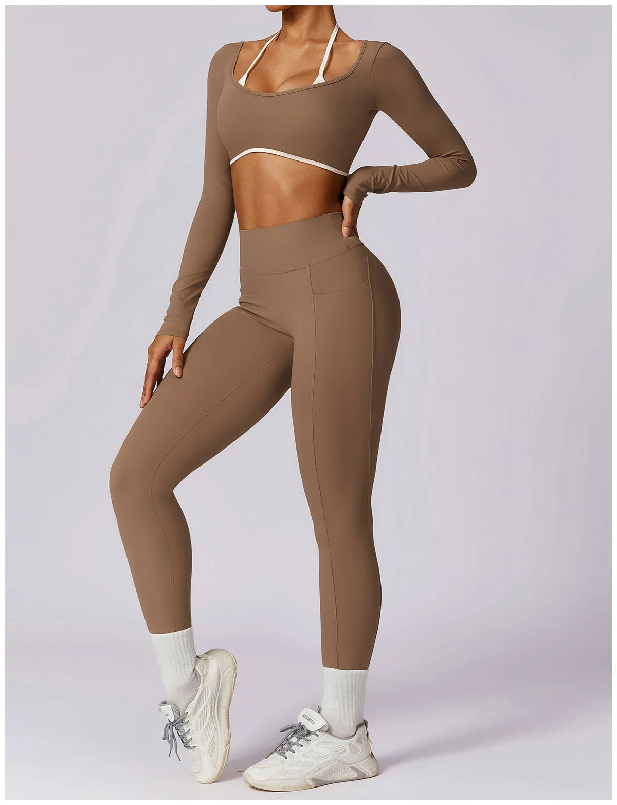 Spring Yoga Dance Performance Activewear Outfit Set
