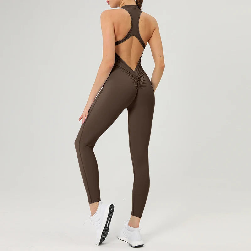 Women's Stylish Functional Fitness Jumpsuit Activewear Outfit