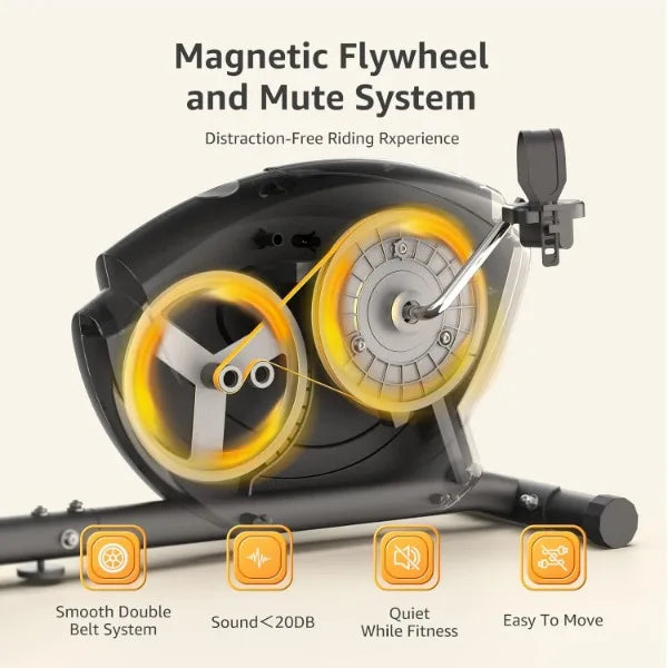 Recumbent Magnetic Exercise Bike for Home Fitness Workouts