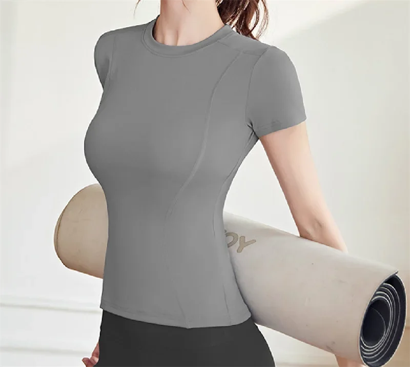 Women's Workout Performance T-Shirt Breathable Activewear Top