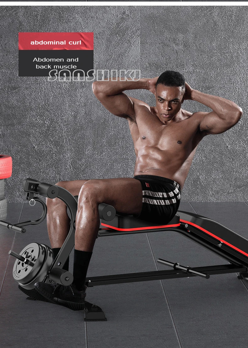 Upgraded Multi-Function Weightlifting Bench Home Fitness Equipment