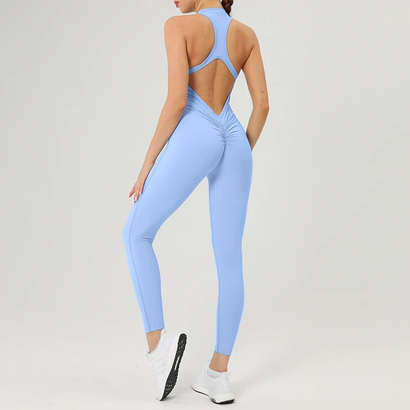 Women's Stylish Functional Fitness Jumpsuit Activewear Outfit