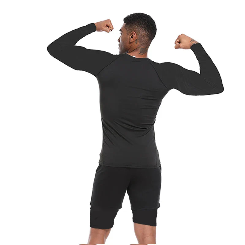 Men's Long Sleeve Fitness Tee Spring Autumn Activewear