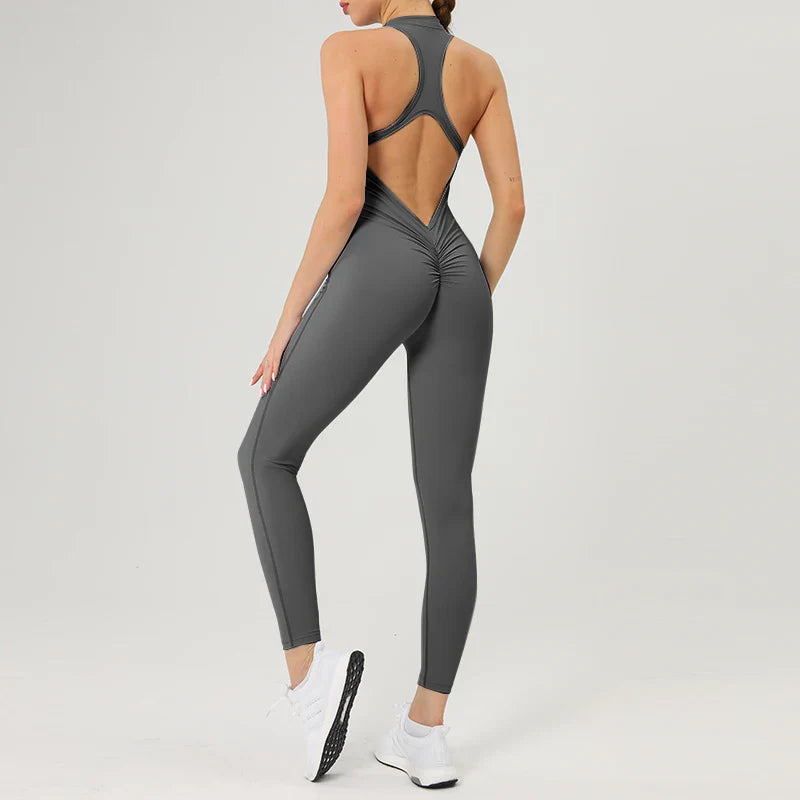 Women's Stylish Functional Fitness Jumpsuit Activewear Outfit