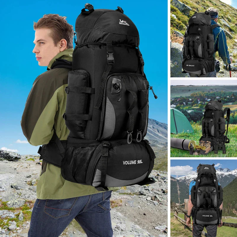 90L Waterproof Hiking Camping Trekking Backpack Large Capacity