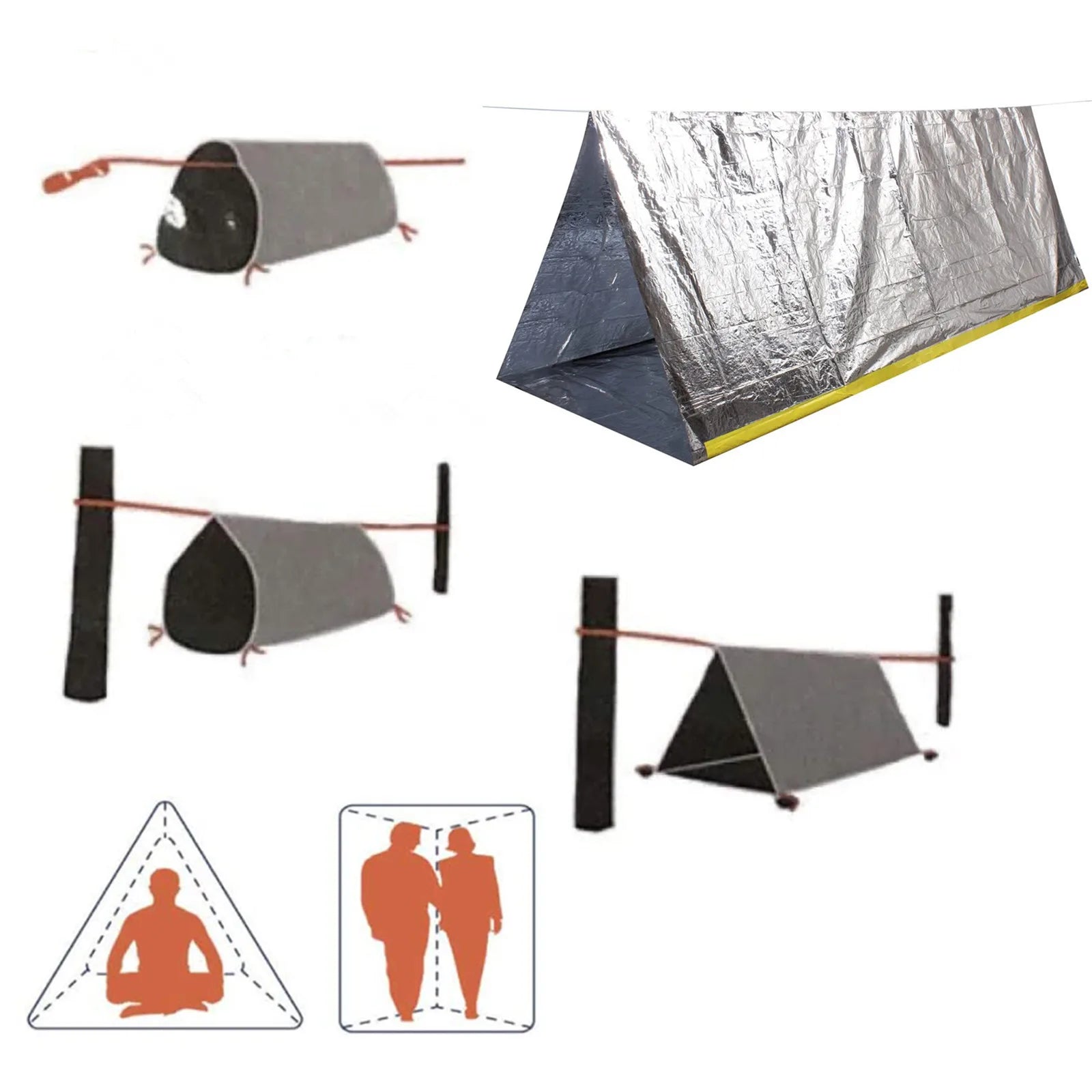 Emergency Survival Tent Sleeping Bag Outdoor Shelter