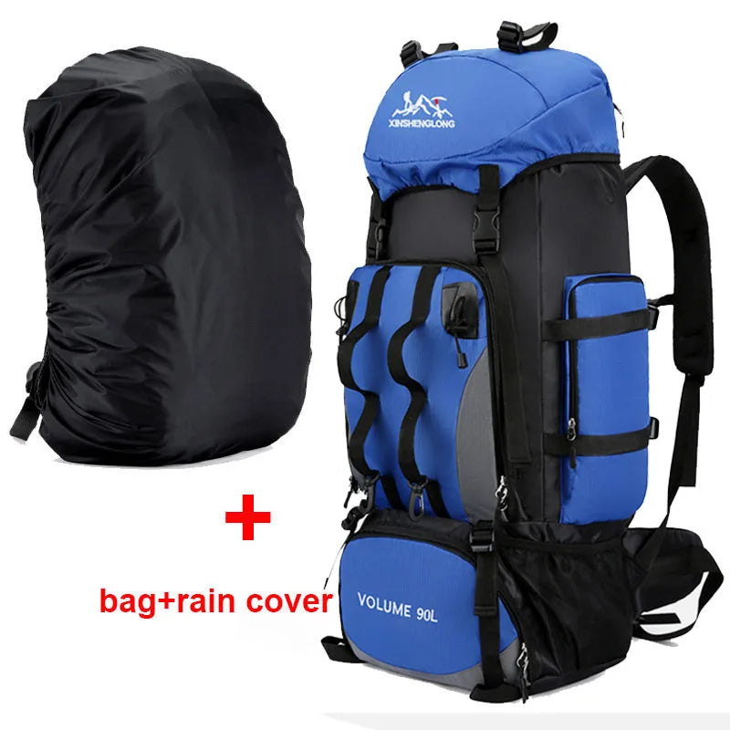 90L Waterproof Hiking Camping Trekking Backpack Large Capacity