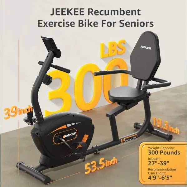 Recumbent Magnetic Exercise Bike for Home Fitness Workouts