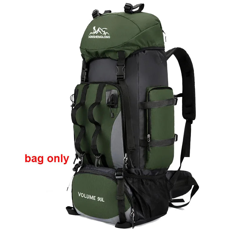 90L Waterproof Hiking Camping Trekking Backpack Large Capacity