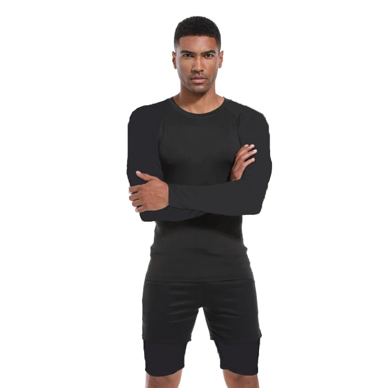 Men's Long Sleeve Fitness Tee Spring Autumn Activewear