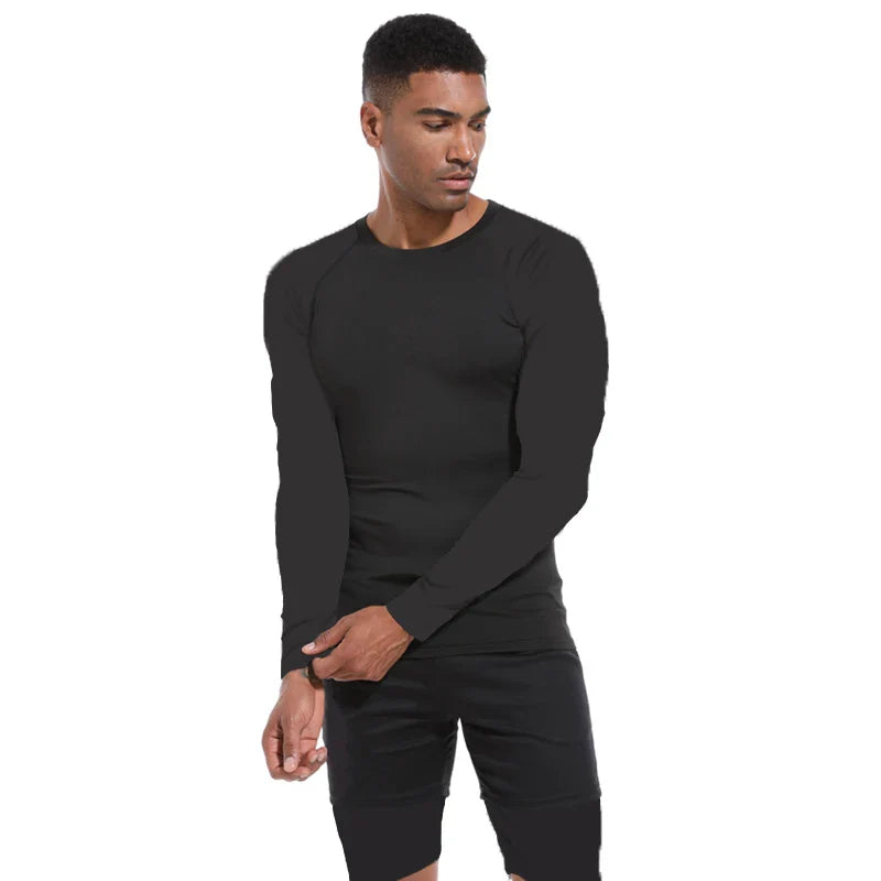 Men's Long Sleeve Fitness Tee Spring Autumn Activewear