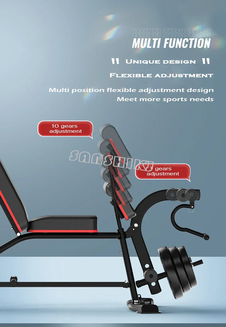 Upgraded Multi-Function Weightlifting Bench Home Fitness Equipment