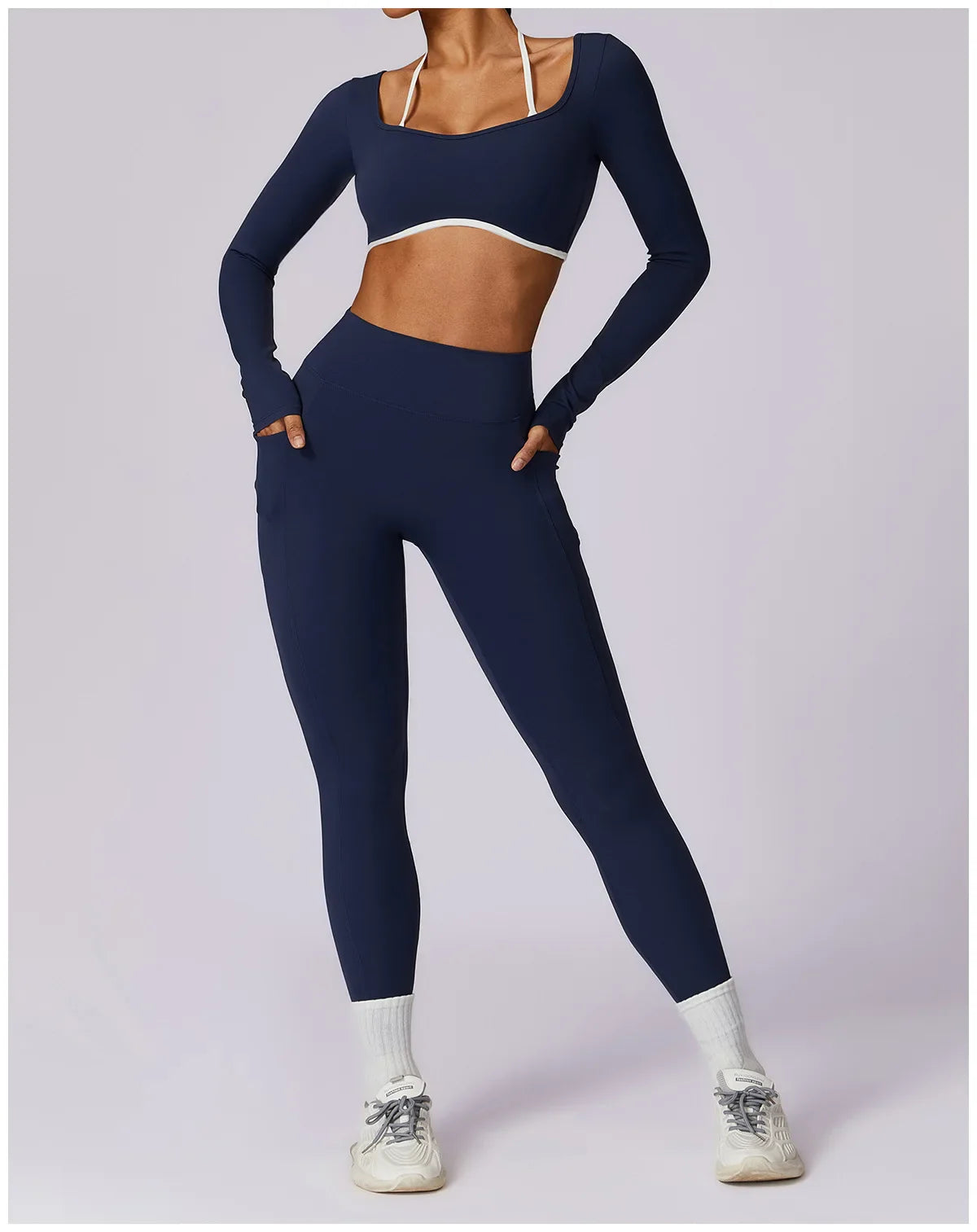 Spring Yoga Dance Performance Activewear Outfit Set