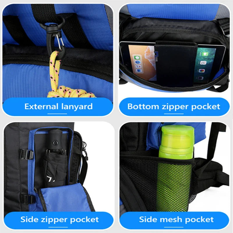 90L Waterproof Hiking Camping Trekking Backpack Large Capacity