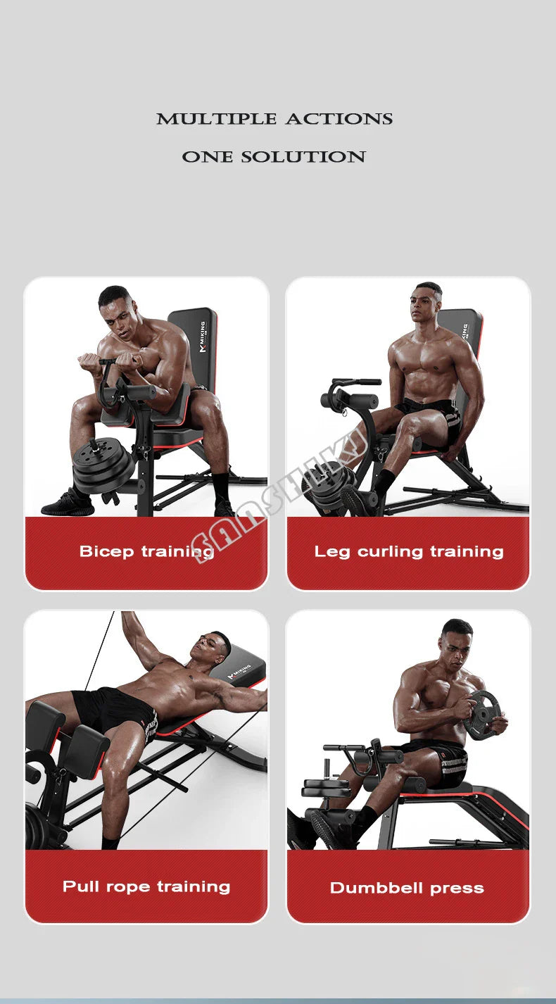 Upgraded Multi-Function Weightlifting Bench Home Fitness Equipment