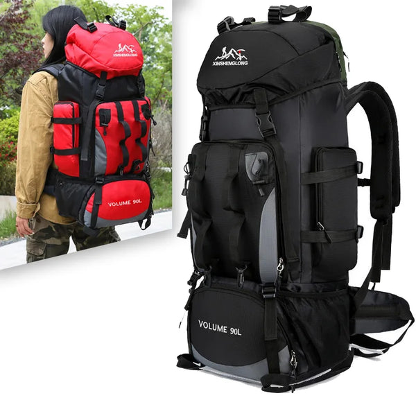 90L Waterproof Hiking Camping Trekking Backpack Large Capacity