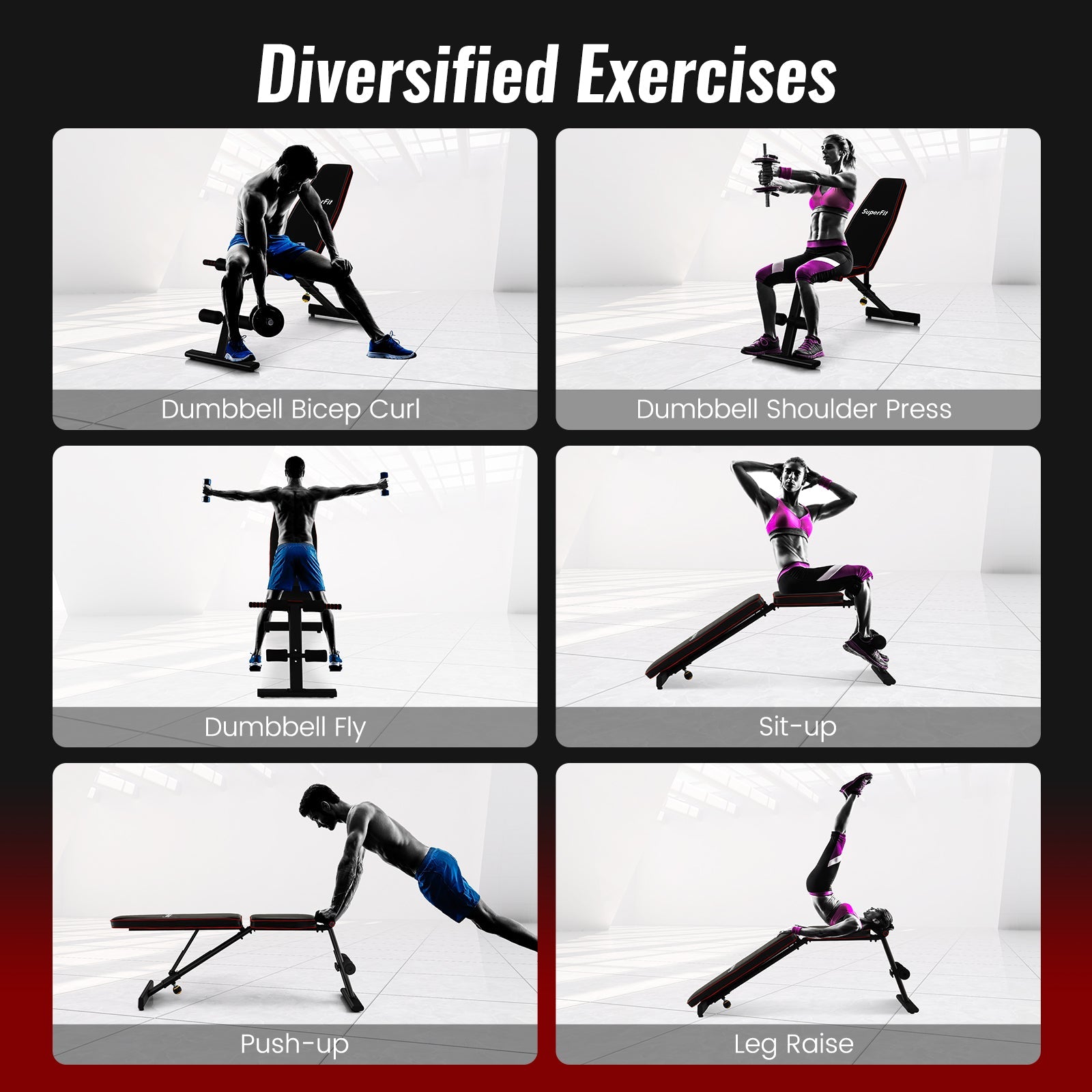 Adjustable Weight Bench Full Body Strength Training
