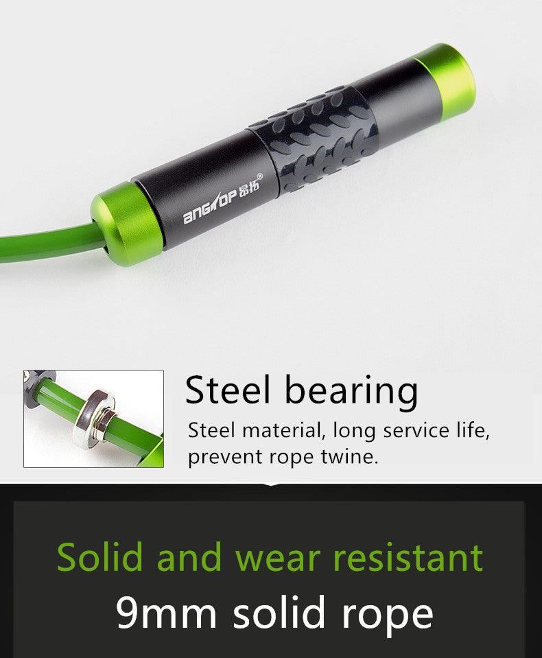 Adjustable Weighted Jump Rope With Aluminum Handles