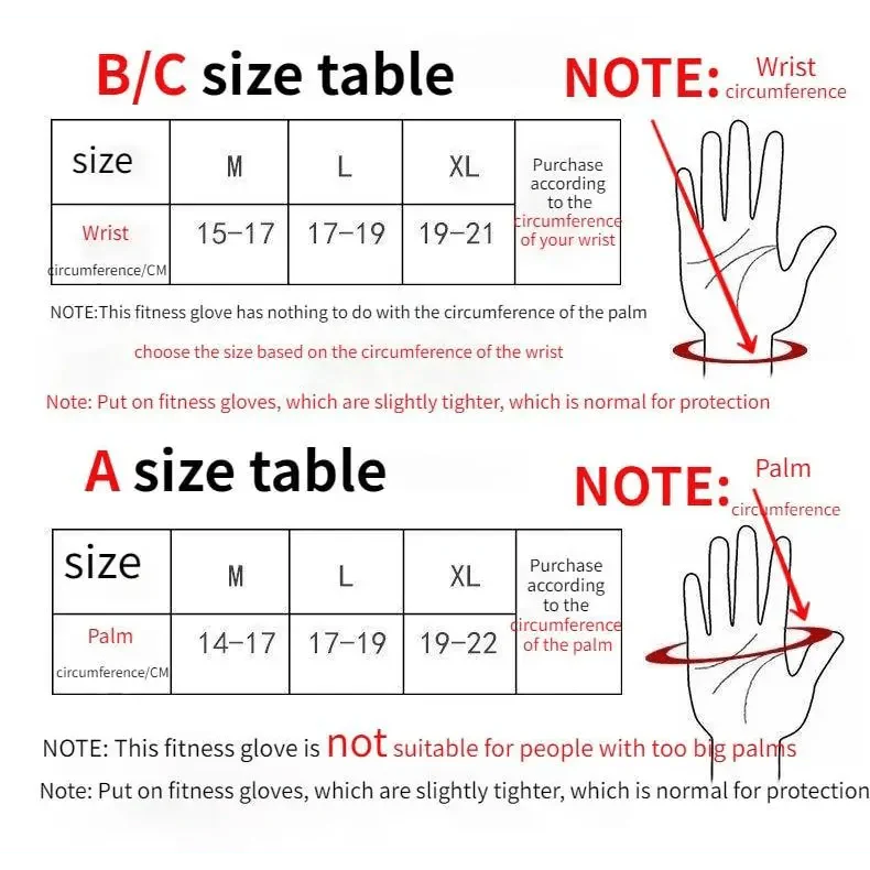 Unisex Weight Lifting Gloves Gym Palm Wrist Protection