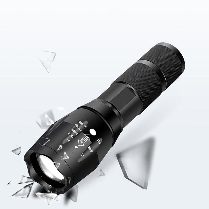 Waterproof Z45 LED Zoomable Rechargeable Camping Flashlight