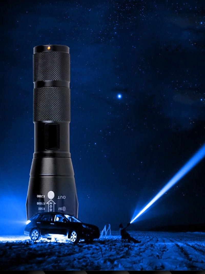 Waterproof Z45 LED Zoomable Rechargeable Camping Flashlight