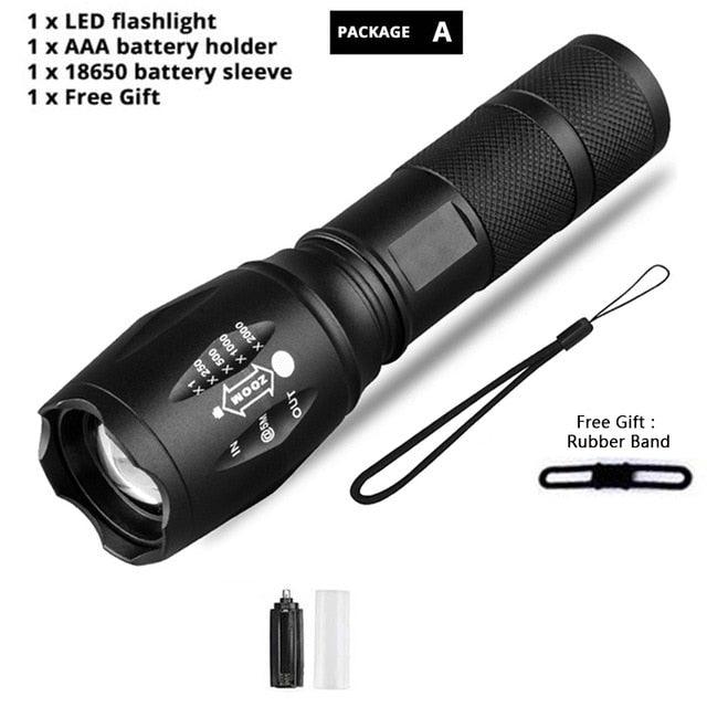 Waterproof Z45 LED Zoomable Rechargeable Camping Flashlight