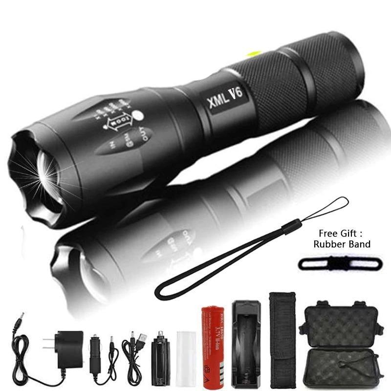 Waterproof Z45 LED Zoomable Rechargeable Camping Flashlight