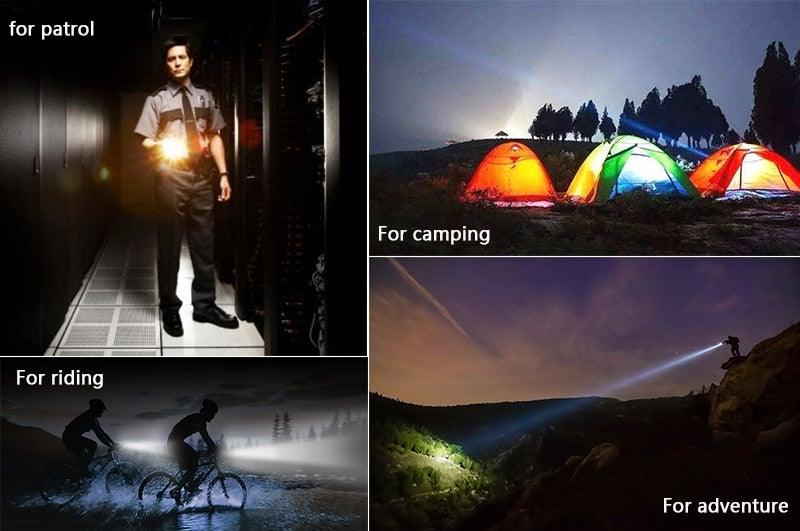Waterproof Z45 LED Zoomable Rechargeable Camping Flashlight